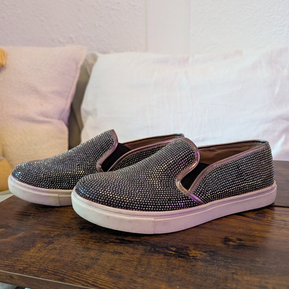 Sparkly slip ons